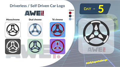 Daily Logo Challenge - 05: Driverless Car Logo branding dailylogochallenge design graphic design illustration logo logo design vector