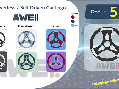 Daily Logo Challenge - 05: Driverless Car Logo branding dailylogochallenge design graphic design illustration logo logo design vector