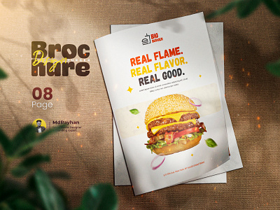 Burger Brochure Design | American Food, Food Menu 3d branding logo motion graphics restaurant menu ui