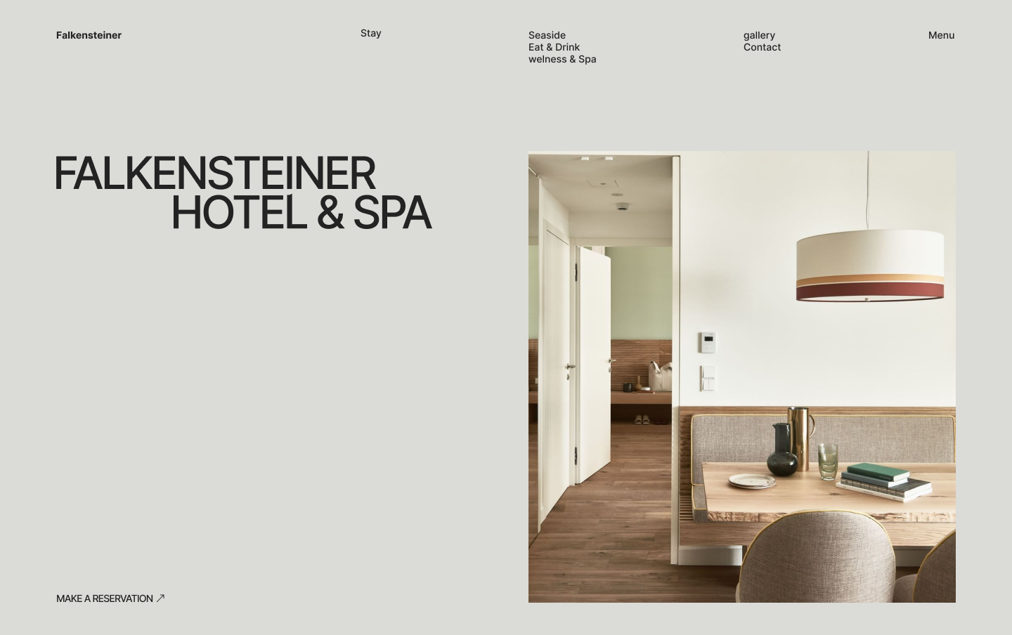 Example of hotel site / redesign