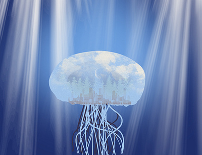 Jelly fish 3d animation aquarium art artwork branding design graphic design illustration jellyfish logo motion graphics ocean river sealife topsearched ui