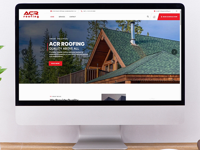 Modern Landing Page Desing for a Roofing Company interface landing page landing page design modern landing page roofing website ui ui design web design website design wordpress wordpress landing page wordpress website