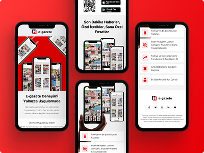 Hürriyet E-Gazete Landing Page / Demirören Medya app design minimal ui ux