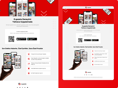 Hürriyet E-Gazete Landing Page / Demirören Medya app design minimal ui ux vector web