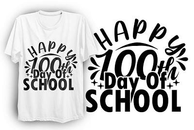 100th DAY OF SCHOOL T-SHIRT DESIGN...! biker t shirt custom t shirt design graphic design illustration typography venteg vintage