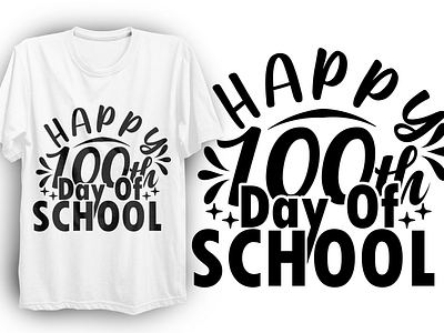 100th DAY OF SCHOOL T-SHIRT DESIGN...! biker t shirt custom t shirt design graphic design illustration typography venteg vintage