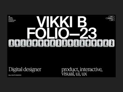 Vikki B Folio© animation clean concept design portfolio ui ux website