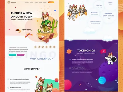Cardingo NFT Website animation australia blockchain cardano crypto design dingo illustration nft ui