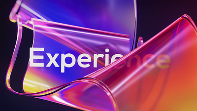 Experience | VIVID GLASS VARIATIONS 3d 3d illustration art direction blue cinema 4d color design glass gradient illustration red redshift violet vivid color