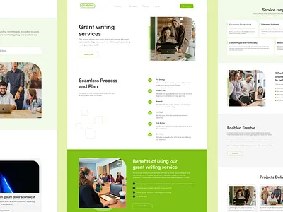 Enablen Consultancy website design app ui charity code learning design grant writing hero section mobile responsive ngo ui uiux web design web ui design website