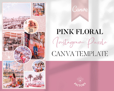 Instagram Puzzle Canva Template branding design graphic design