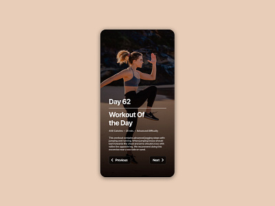 #DailyUI :: 062 - Workout of the Day dailyui design figma inter iphone app ui ux work out of the day