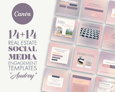 Social Media Canva Templates for Realtors branding design graphic design