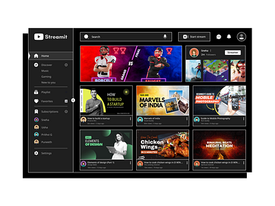 Streamit - Video Streaming Website app design graphic design illustration ui ux