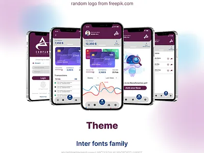 Mobile Banking App graphic design ui