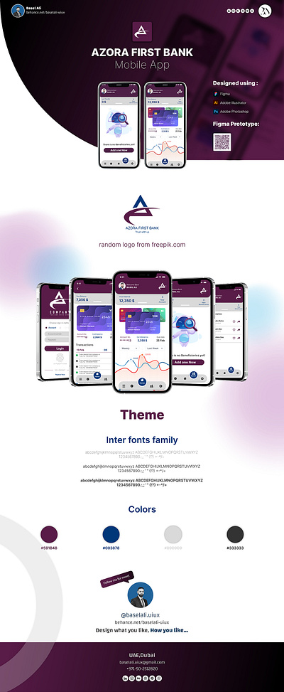 Mobile Banking App graphic design ui