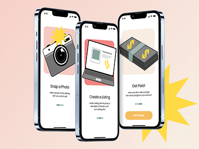 Daily UI Day 23 : Onboarding. app clothes dailyui design e commerce ecommerce illustration mobile selling ui uidesign ux