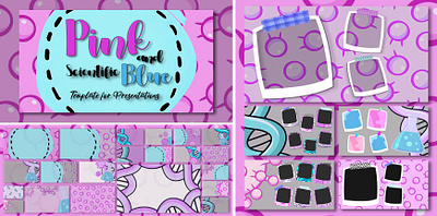 Template Pink and Blue Scientific ( Version 2) design presentations template