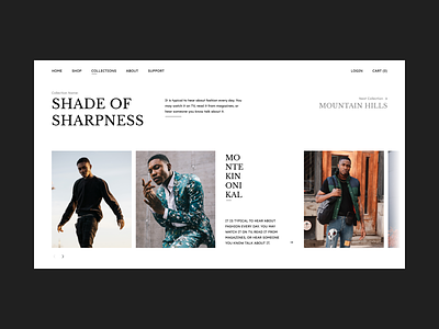 Fashion Store Website Design - Concept clean creative design ecommerce fashion inspiration minimal modern shop store typography ui website