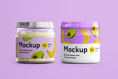 Baby Food Jar Mockup Set design mock up mockup mockups psd psd design psd template
