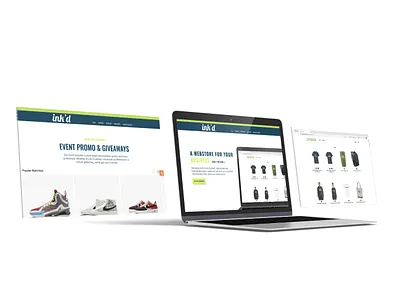 Ink'd - Swag Stores For Brands b2b branded branding custom clothing design enterprise graphic design merchandise online store saas swag ui web design