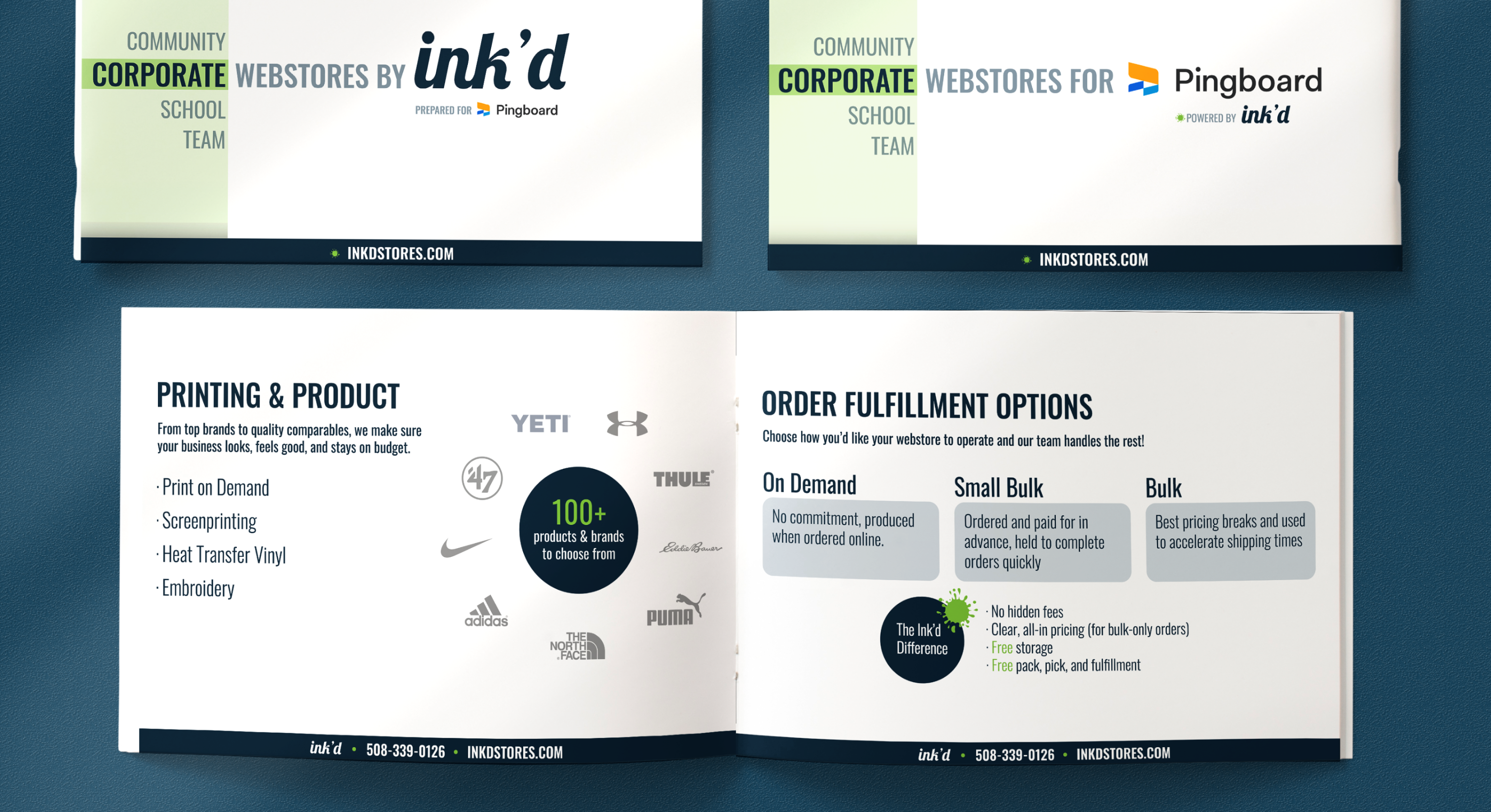 Inkd - Web & Sales Collateral b2b branded branding custom clothing design enterprise graphic design merchandise online stores saas sales collateral swag ui web design