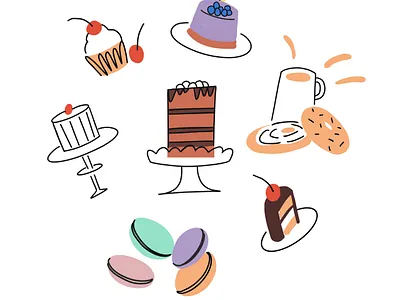 Delicious food food illustration sketch sweet