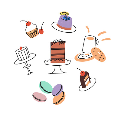Delicious food food illustration sketch sweet