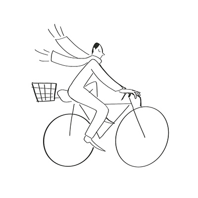 riding bike illustration ride sketch