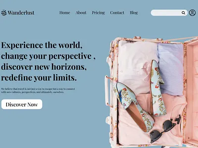 Wanderlust app design graphic design ui ux
