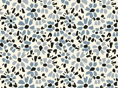 Blue ditsy seamless flowers decorative design floral pattern seamless simple surface design texture