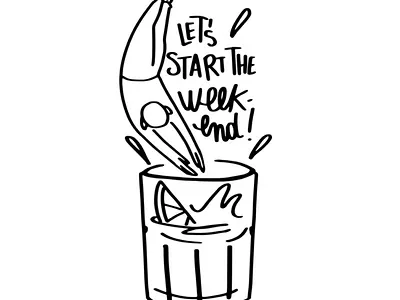 letsstarttheweekend animation 2d design illustration sketch