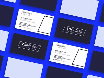 Top Form - Business Card Design athletics business card design graphic design logo psychology sports