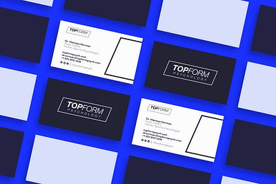 Top Form - Business Card Design athletics business card design graphic design logo psychology sports