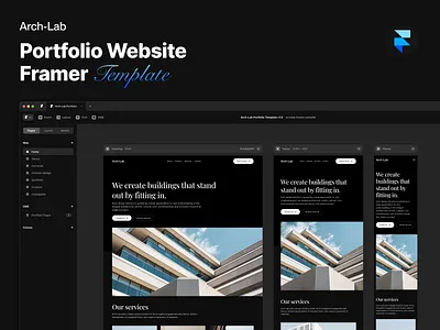 Arch-Lab Portfolio - Framer Template agency kit agency porfolio agency website architecture architecture studio design agency design studio framer framer portfolio framer template framer website