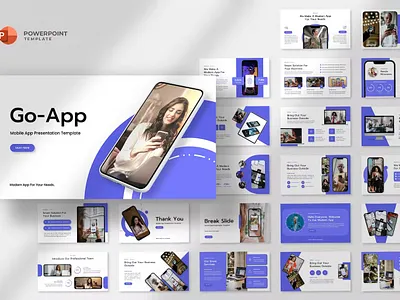 Go - Mobile App PowerPoint Template design google slides powerpoint ppt slide slides template