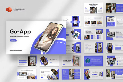 Go - Mobile App PowerPoint Template design google slides powerpoint ppt slide slides template