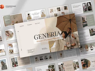 Generia - Webinar eCourse PowerPoint Template design google slides powerpoint ppt slide slides template
