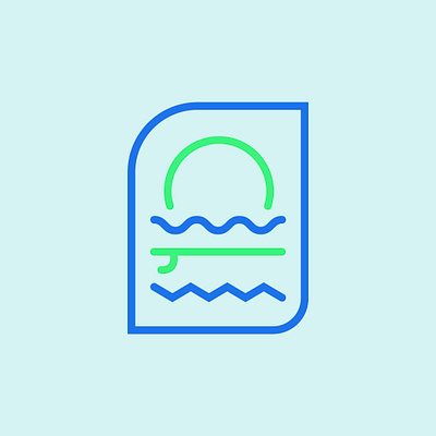 Surfing sunrise 🌅🌊 branding design graphic illustration illustrator logo minimalism project ui