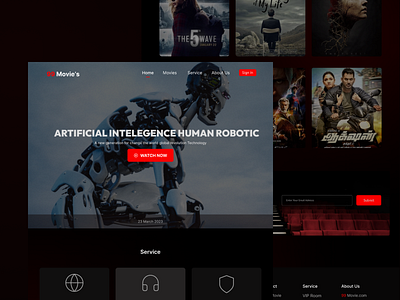 99 Movie's Landing Page design ui ux