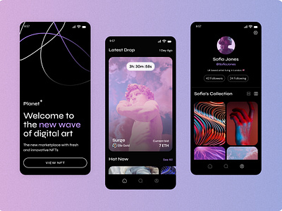 NFT Marketplace App Design app design brand identity branding nft ui