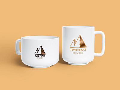 Mug design for mountain resort brand identity branding design graphic design illustration