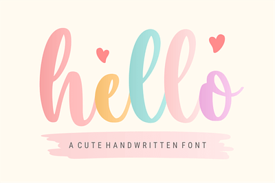 Hello Font funny font love font unique