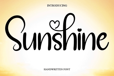 Sunshine Font funny font handwritten font lovely font