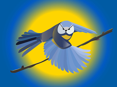 Brave little bird art bird brave graphic design illustration nft ukraine vector