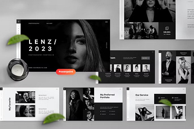 Lenz - Photography Portfolio Powerpoint Template agency company profile creative studio design photograph photographer photography ux