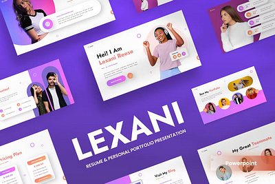 Lexani - Personal Portfolio Powerpoint Template agency company profile creative studio design photograph photographer photography ui