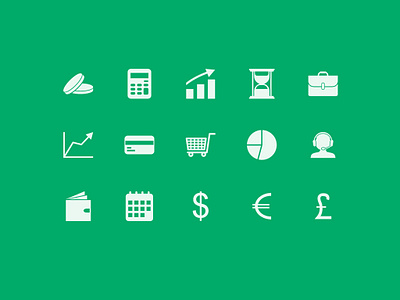 Finance Icons business chart currency filled filled icon finance flat green icon management wallet