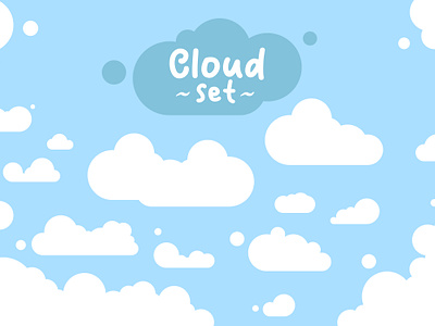 Simple cloud set cloud cloud icon cloud set cloud vector design graphic design illustration modern cloud simple cloud vector