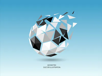 Geometric Soccer Illustration geometric illustration soccer